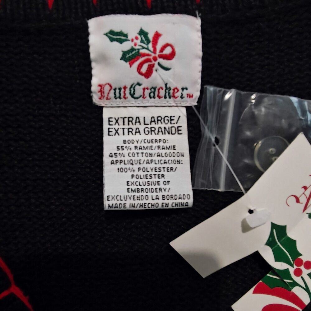 NEW Vintage Christmas Sweater Vest XL X-Large Snowman Sequin Sparkle Winter NWT - Picture 3 of 12